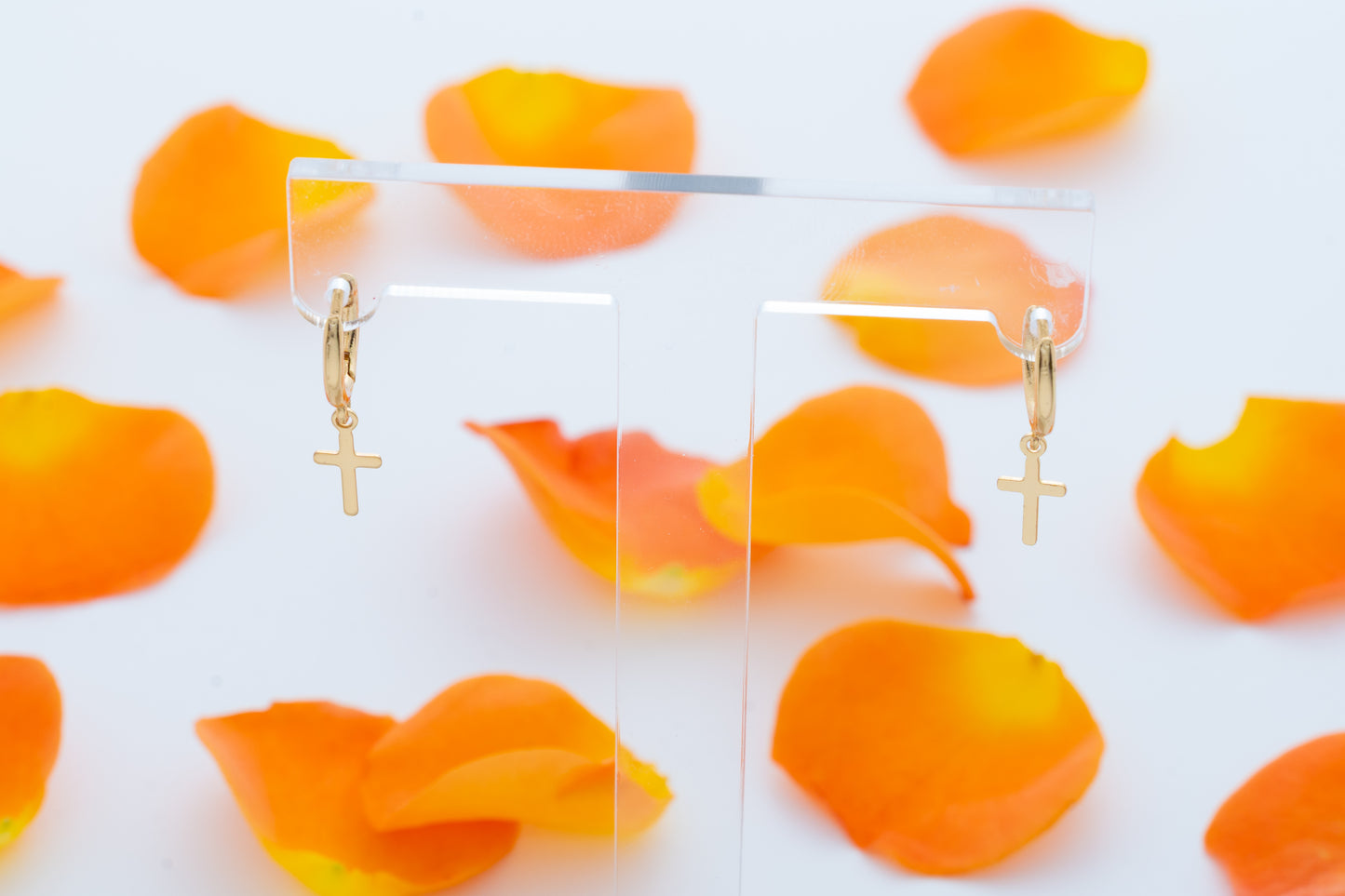 Earrings – Plain cross