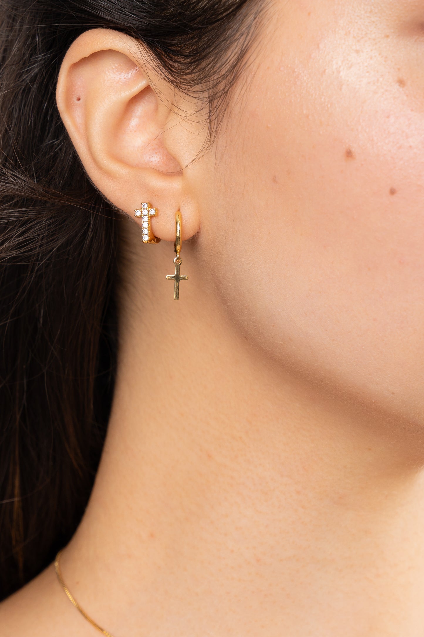 Earrings – Plain cross