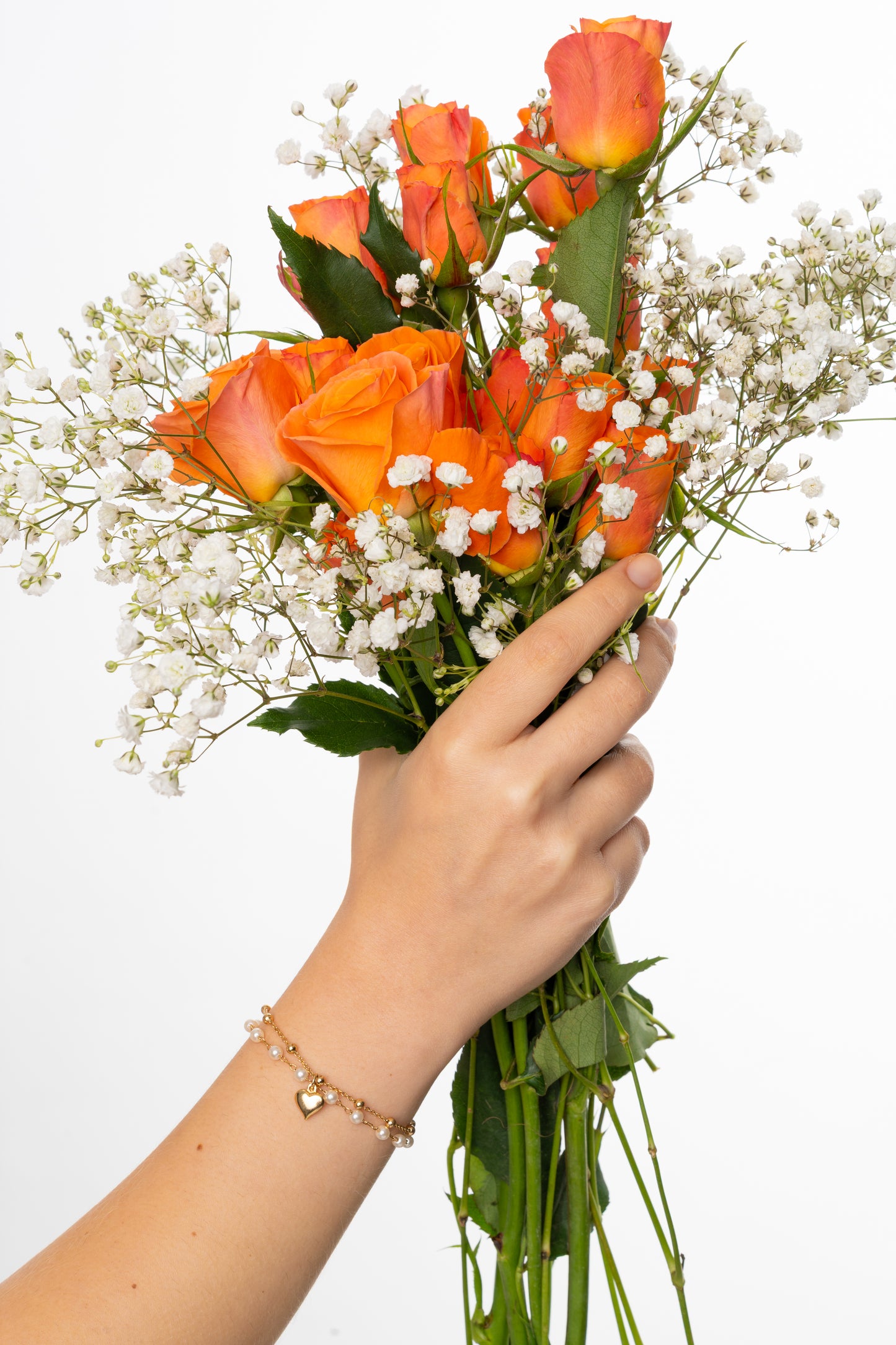 Bracelet – Pearls, heart and mini balls