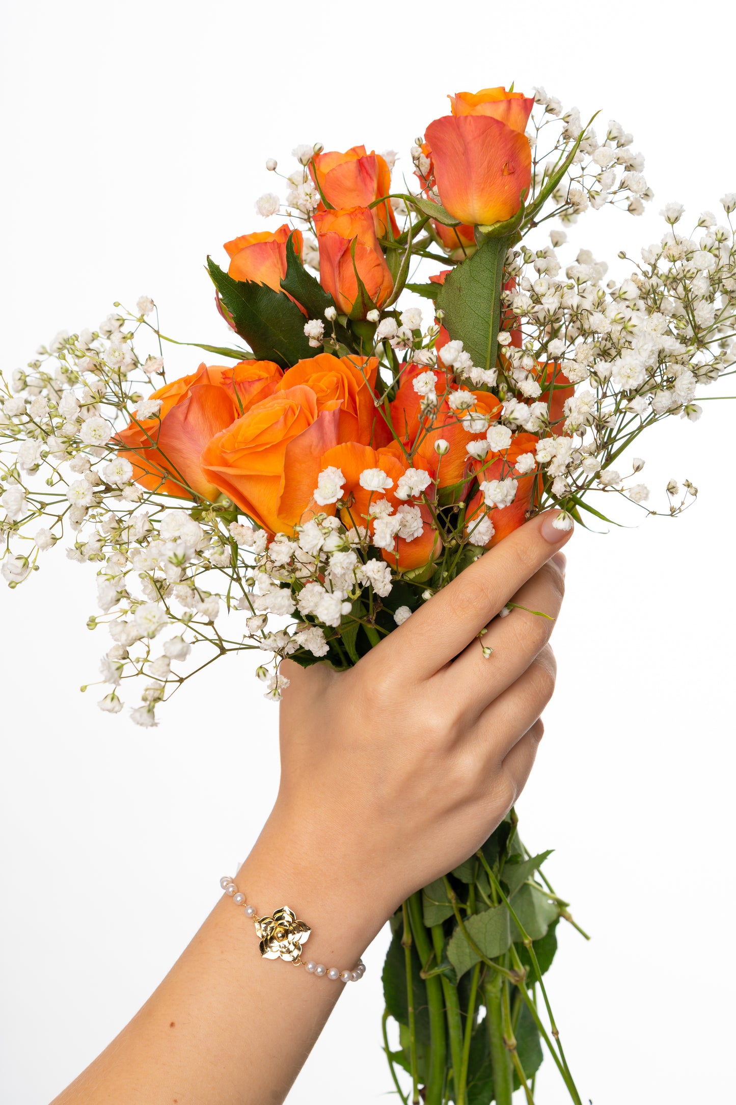 Bracelet – Pearls and flower