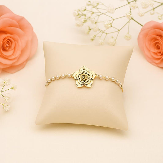Bracelet – Pearls and flower