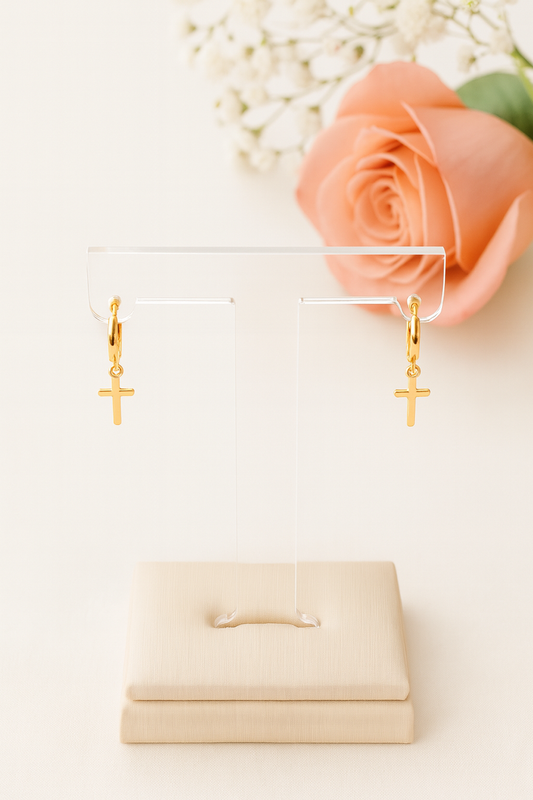 Earrings – Plain cross
